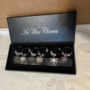 Holiday Art Wine Charms, set of 6